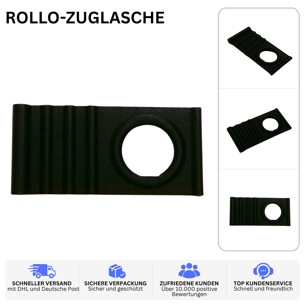 ROLLO-ZUGLASCHE – PASSEND FÜR DOMETIC SEITZ – Schwarz – Ansicht 2