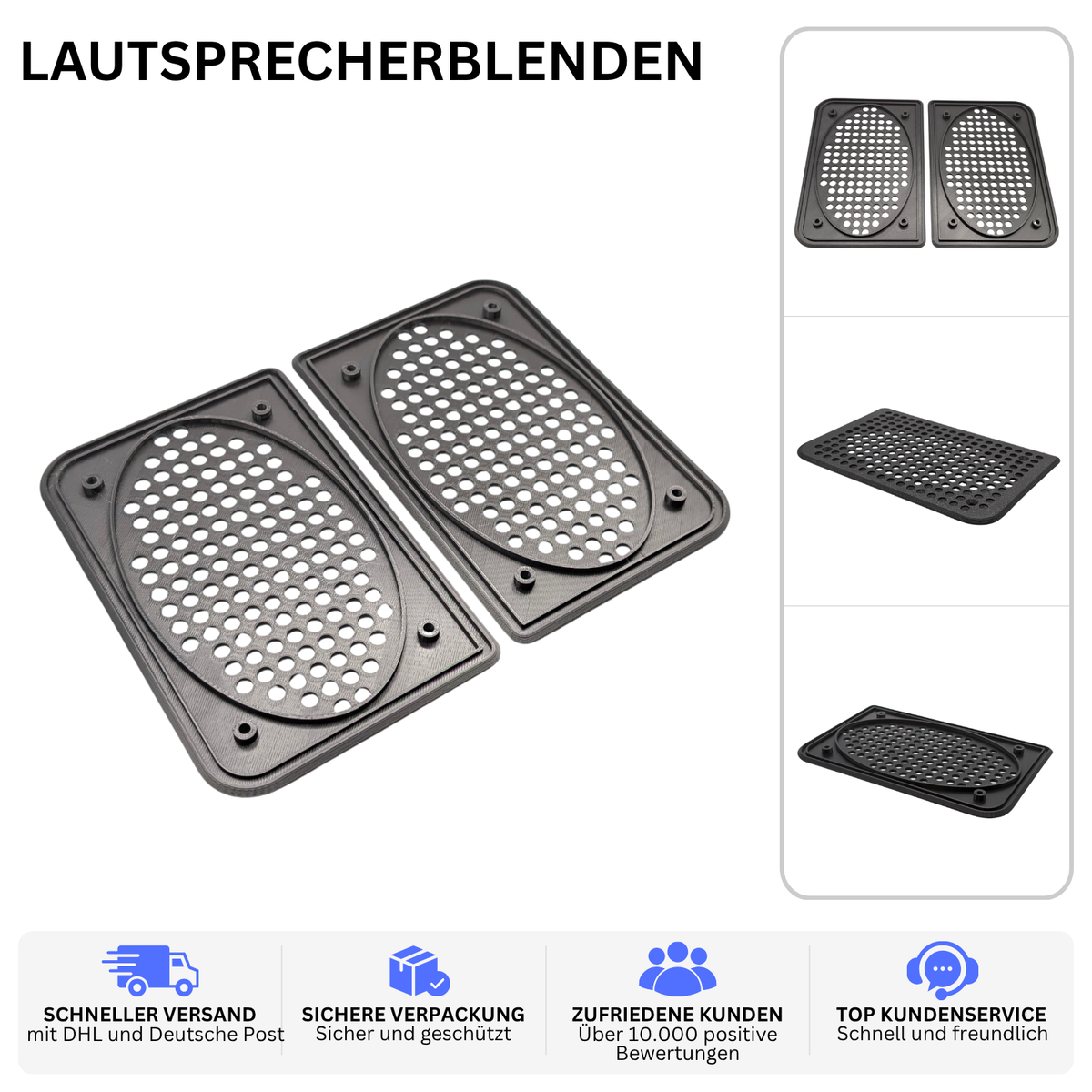 LAUTSPRECHERBLENDEN – PASSEND FÜR PORSCHE 924 / 944 / 968 – Ansicht 2