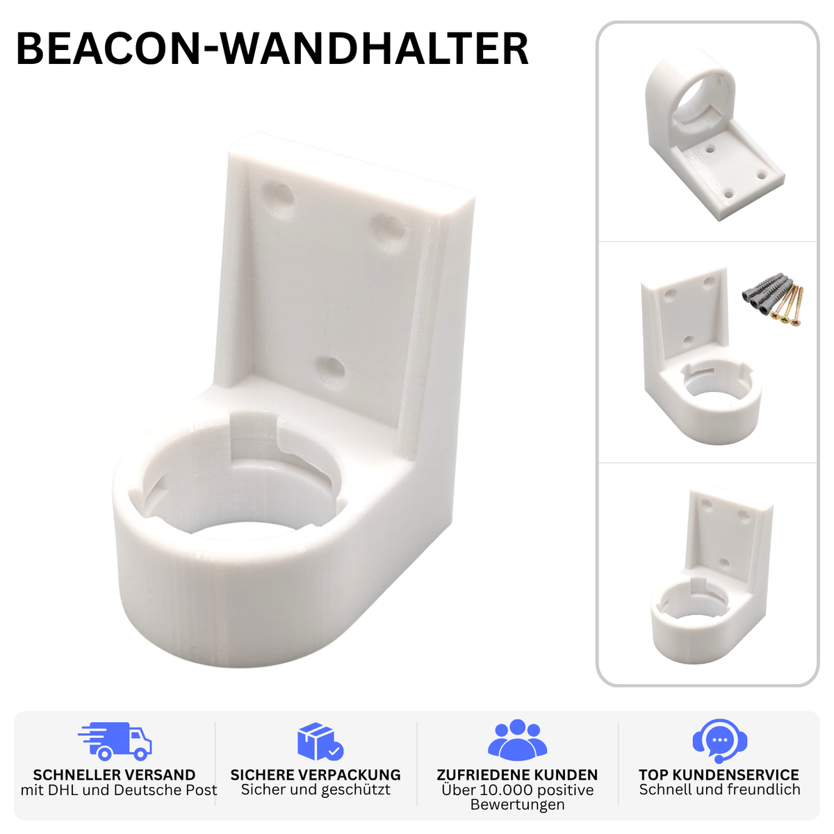 BEACON-WANDHALTER – PASSEND FÜR ECOVACS GOAT G1 – Weiss – Ansicht 2