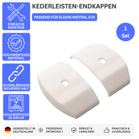 KEDERLEISTEN-ENDKAPPEN – PASSEND FÜR ELDDIS MISTRAL GTX – Weiss – Ansicht 1
