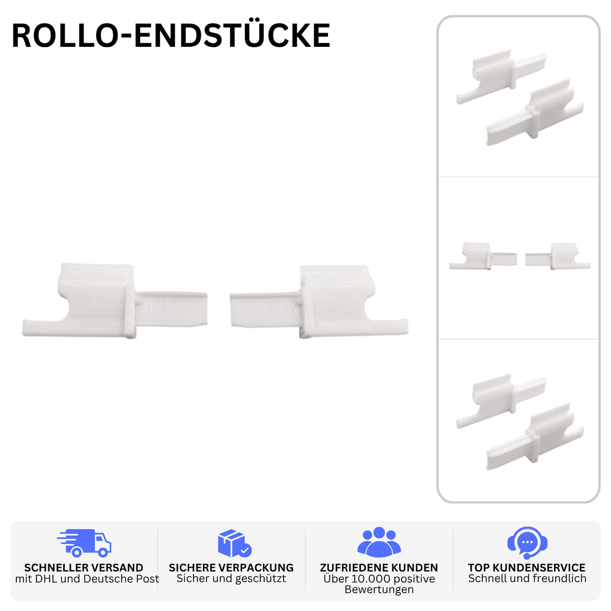 ROLLO-ENDSTÜCKE – PASSEND FÜR DOMETIC RASTROLLO 2001 – Weiss – Ansicht 2
