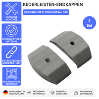 KEDERLEISTEN-ENDKAPPEN – PASSEND FÜR ELDDIS MISTRAL GTX – Grau – Ansicht 1