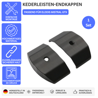 KEDERLEISTEN-ENDKAPPEN – PASSEND FÜR ELDDIS MISTRAL GTX – Schwarz – Ansicht 1