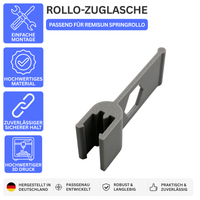 ROLLO-ZUGLASCHE – PASSEND FÜR REMISUN SPRINGROLLO – Grau – Ansicht 1