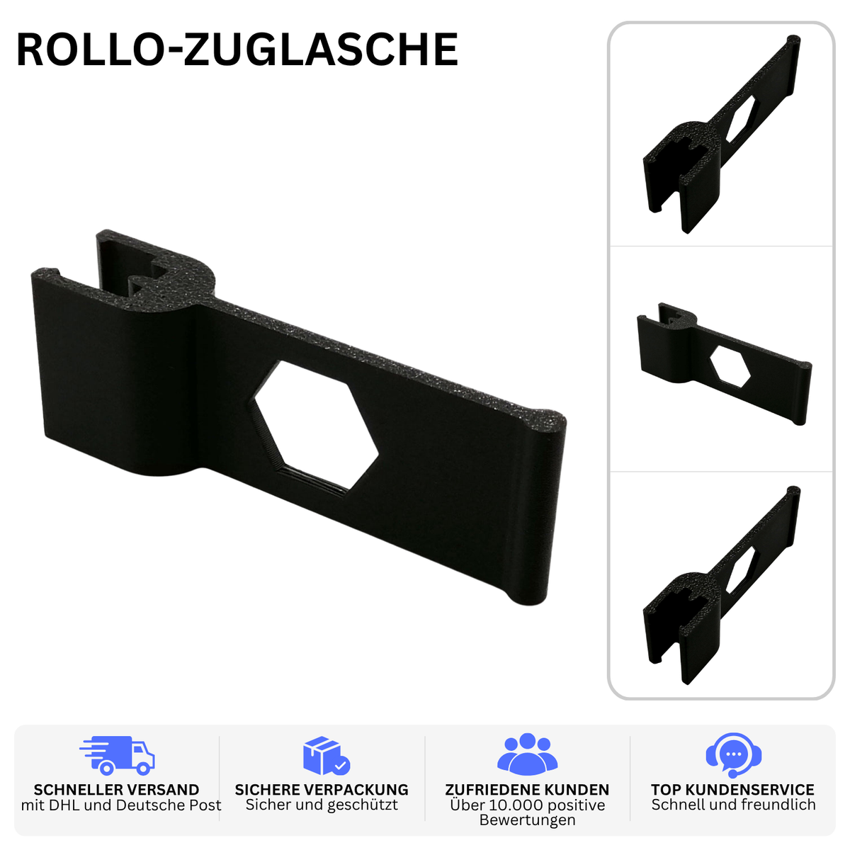 ROLLO-ZUGLASCHE – PASSEND FÜR REMISUN SPRINGROLLO – Schwarz – Ansicht 2