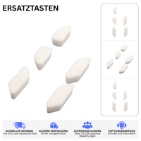 ERSATZTASTEN – PASSEND FÜR GARMIN EDGE 520 – 5 Weisse Knöpfe – Ansicht 2