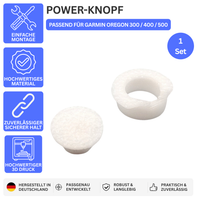 POWER-KNOPF – PASSEND FÜR GARMIN OREGON 300 / 400 / 500 – 1 / Weiss – Ansicht 1