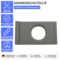 SONNENSCHUTZCLIP – PASSEND FÜR HYMER 564 ROLLO – Grau – Ansicht 1