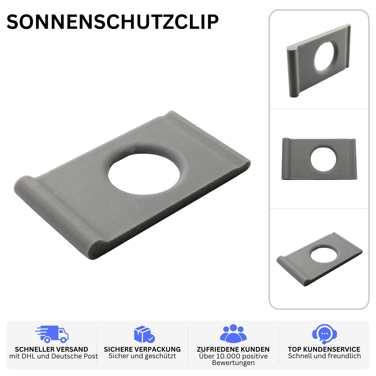 SONNENSCHUTZCLIP – PASSEND FÜR HYMER 564 ROLLO – Grau – Ansicht 2