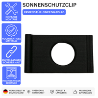 SONNENSCHUTZCLIP – PASSEND FÜR HYMER 564 ROLLO – Schwarz – Ansicht 1