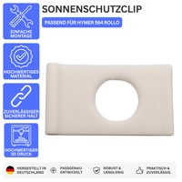 SONNENSCHUTZCLIP – PASSEND FÜR HYMER 564 ROLLO – Weiss – Ansicht 1