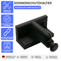 SONNENSCHUTZHALTER – PASSEND FÜR HYMER 564 ROLLO – Schwarz – Ansicht 1