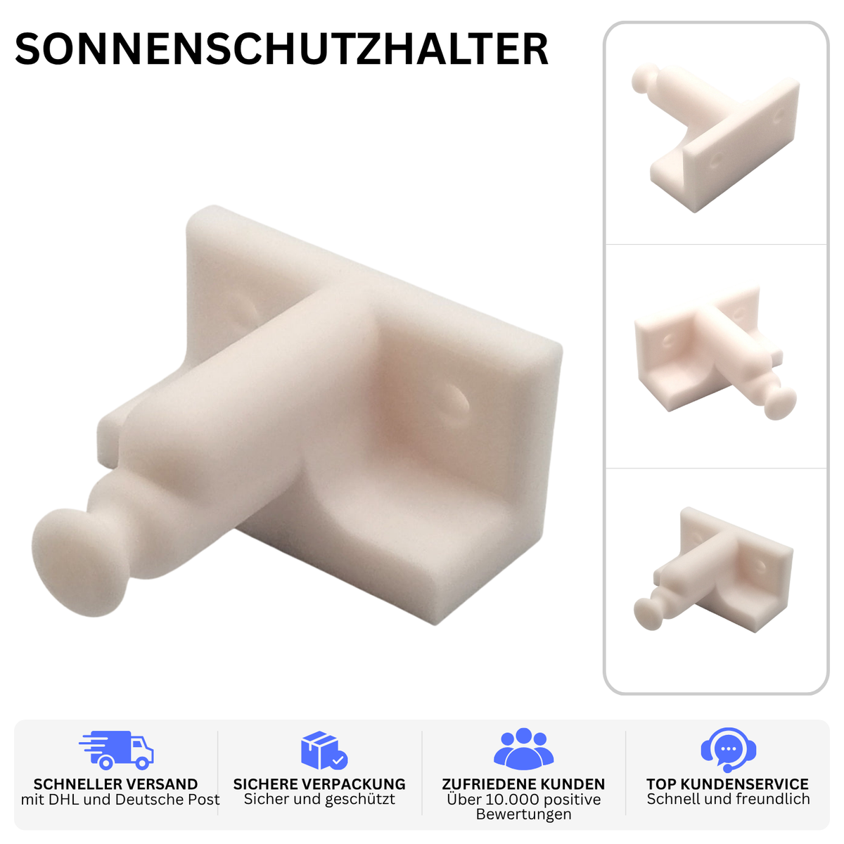 SONNENSCHUTZHALTER – PASSEND FÜR HYMER 564 ROLLO – Weiss – Ansicht 2