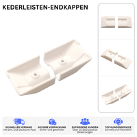 KEDERLEISTEN-ENDKAPPEN – PASSEND FÜR NIEWIADOW WOHNWAGEN – Weiss – Ansicht 2