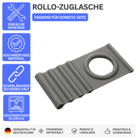 ROLLO-ZUGLASCHE – PASSEND FÜR DOMETIC SEITZ – Grau – Ansicht 1