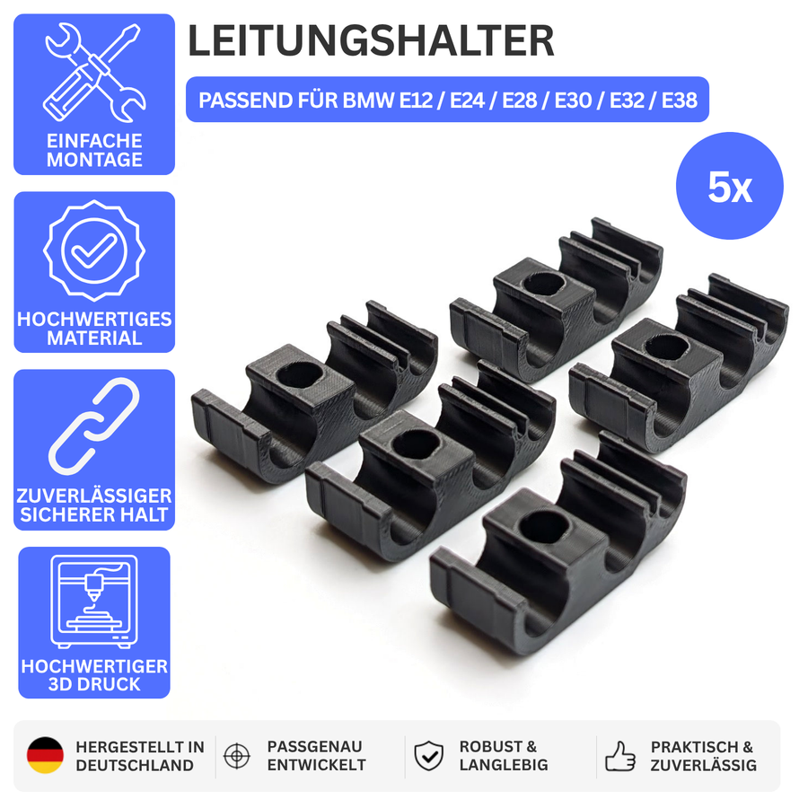 LEITUNGSHALTER – PASSEND FÜR BMW E12 / E24 / E28 / E30 / E32 / E38 – Default Title – Bild 1 – H_8-6