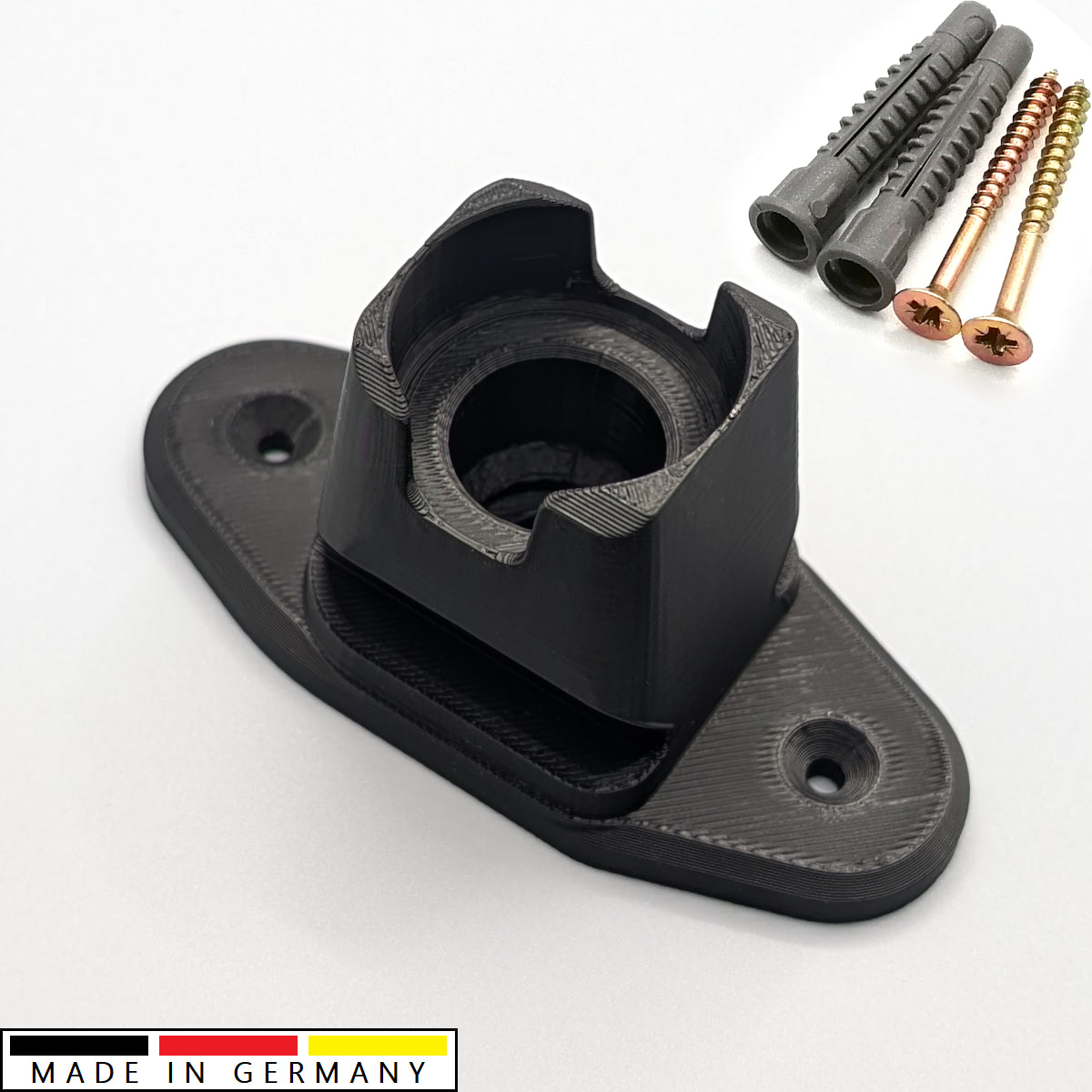 Printbtw Halter passend für Fanatec QR2 Lenkrad Quick Release Wallmount Schwarz