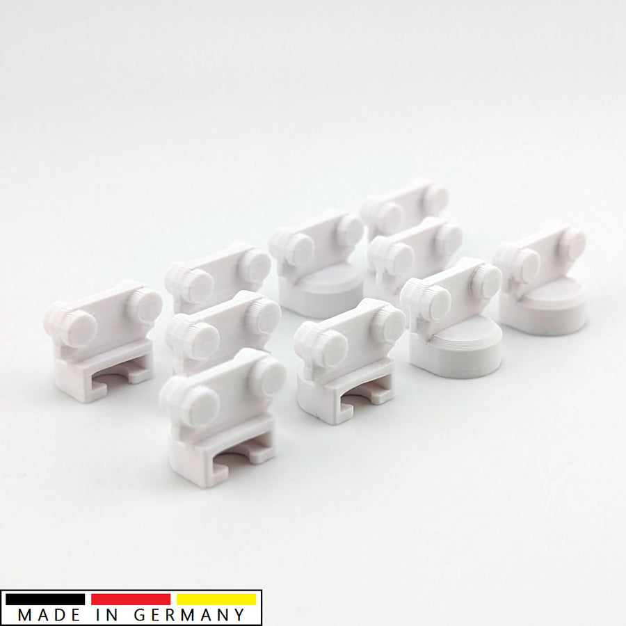 Printbtw 10x Gleiter passend für IKEA KVARTAL Gardinenschiene Weiß