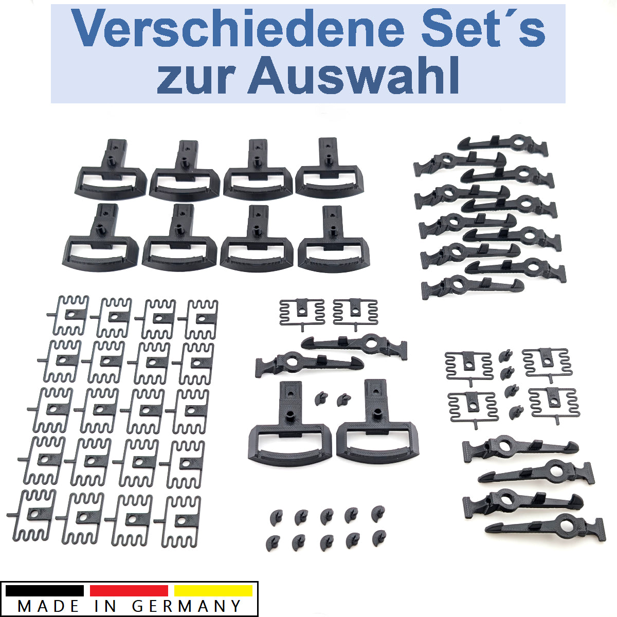 Kupplungsset passend für Gartenbahn Wagen & Lok (Spur G) – Robuste Ersatzteile, Made in Germany, Schwarz | Printbtw