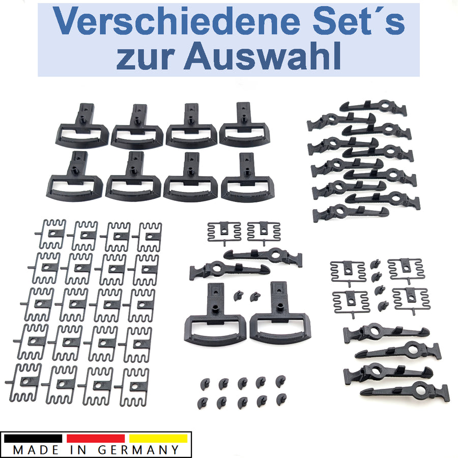 Kupplungsset passend für Gartenbahn Wagen & Lok (Spur G) – Robuste Ersatzteile, Made in Germany, Schwarz | Printbtw