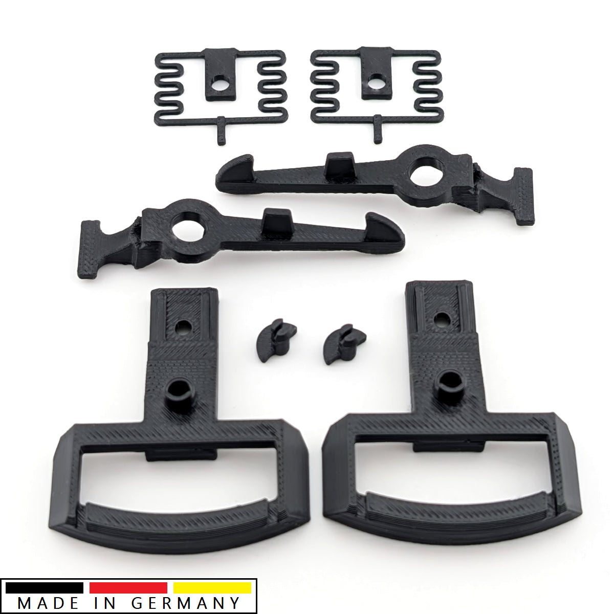Kupplungsset passend für Gartenbahn Wagen & Lok (Spur G) – Robuste Ersatzteile, Made in Germany, Schwarz | Printbtw