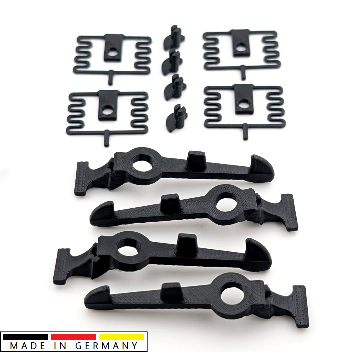 Kupplungsset passend für Gartenbahn Wagen & Lok (Spur G) – Robuste Ersatzteile, Made in Germany, Schwarz | Printbtw