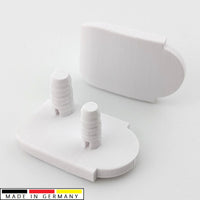 Montageträger Loch/Schlitz passend für VELUX Pick & Click V21 & V22 Serie – Stabiler Doppelsatz, Weiß | PrintBTW