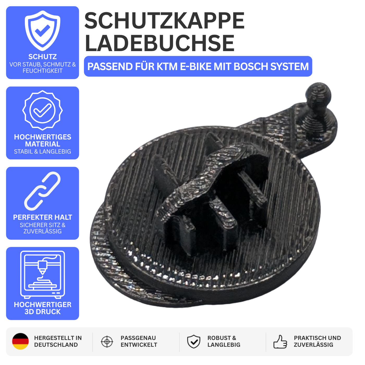 Printbtw Ladebuchse Abdeckung Plug passend für Bosch Performance