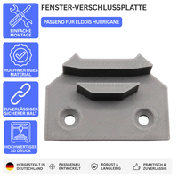 FENSTER-VERSCHLUSSPLATTE – PASSEND FÜR ELDDIS HURRICANE – Grau – Ansicht 1