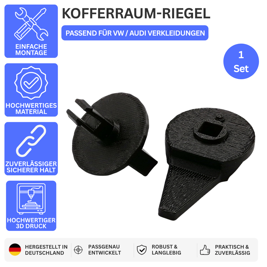 KOFFERRAUM-RIEGEL – PASSEND FÜR VW / AUDI VERKLEIDUNGEN – Default Title – Ansicht 1