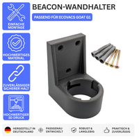 BEACON-WANDHALTER – PASSEND FÜR ECOVACS GOAT G1 – Schwarz – Ansicht 1