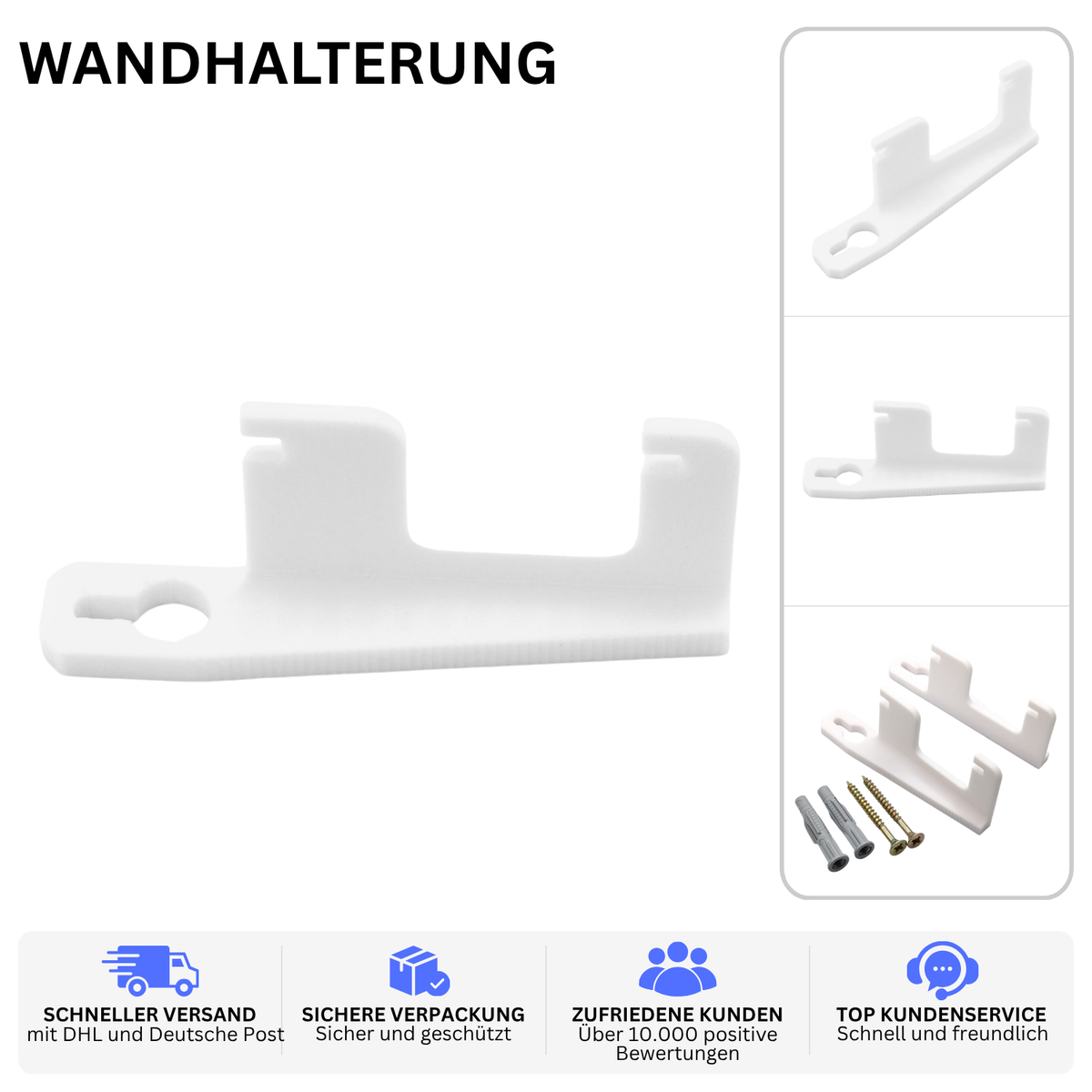 WANDHALTERUNG – PASSEND FÜR FRITZ!BOX 7590 / 7530 / 7510 – Weiss – Ansicht 2