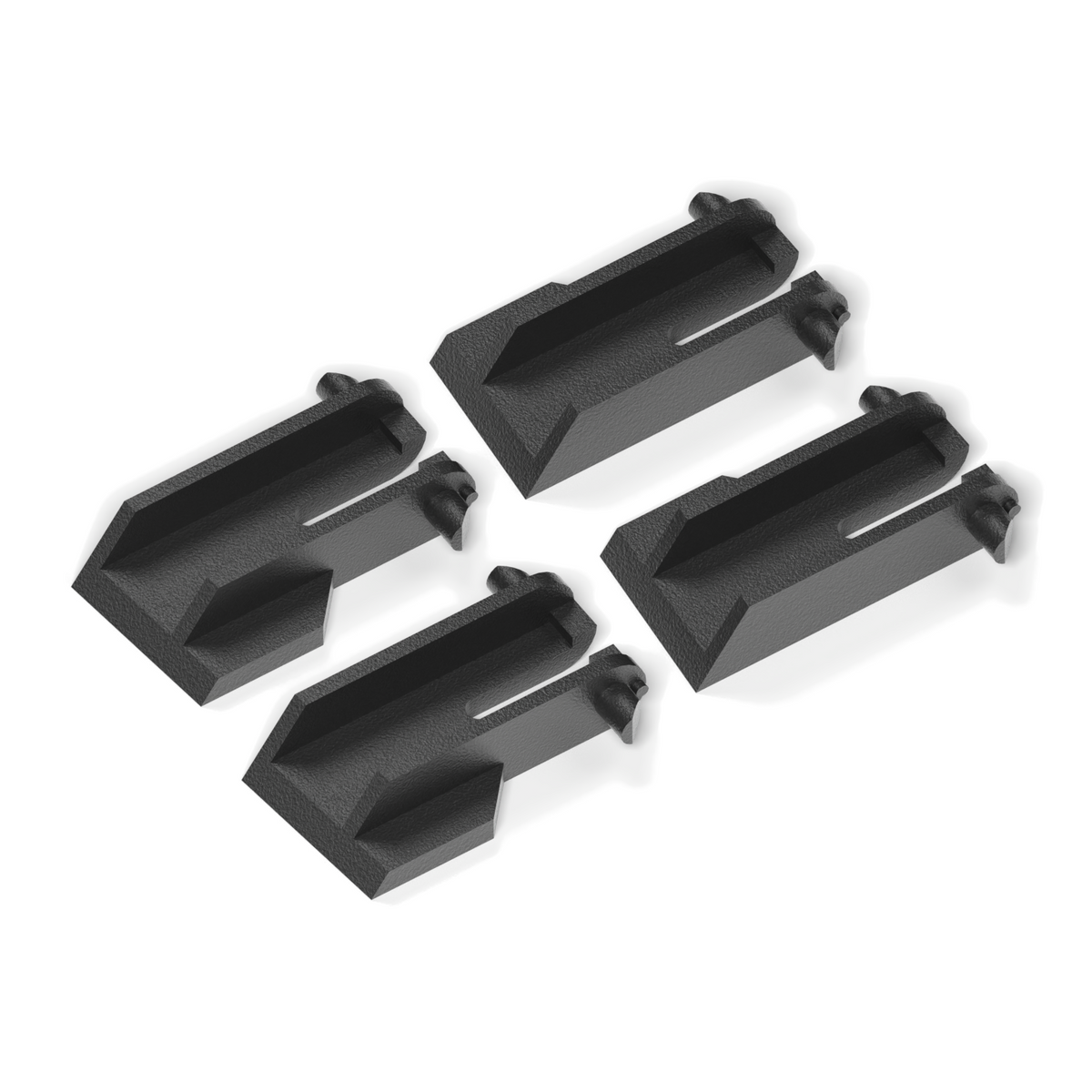 2 Sets Tastaturfüße passend für Logitech G19, Schwarz, 2 linke und 2 rechte Füße – Ansicht 1