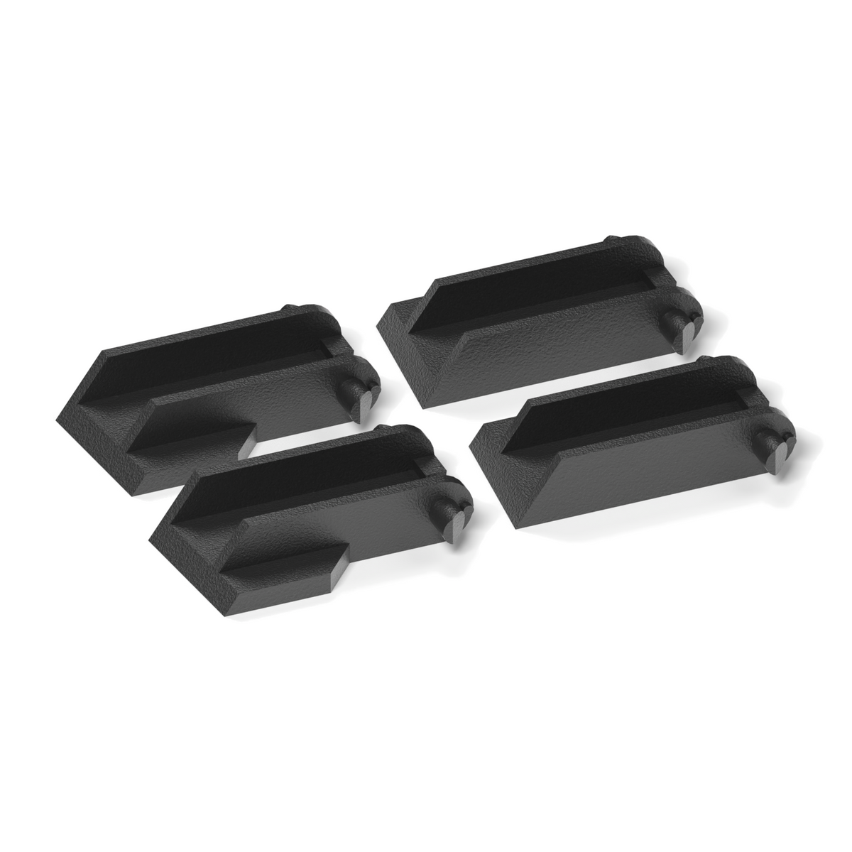 2 Sets Tastaturfüße passend für Logitech G19, Schwarz, 2 linke und 2 rechte Füße – Ansicht 3
