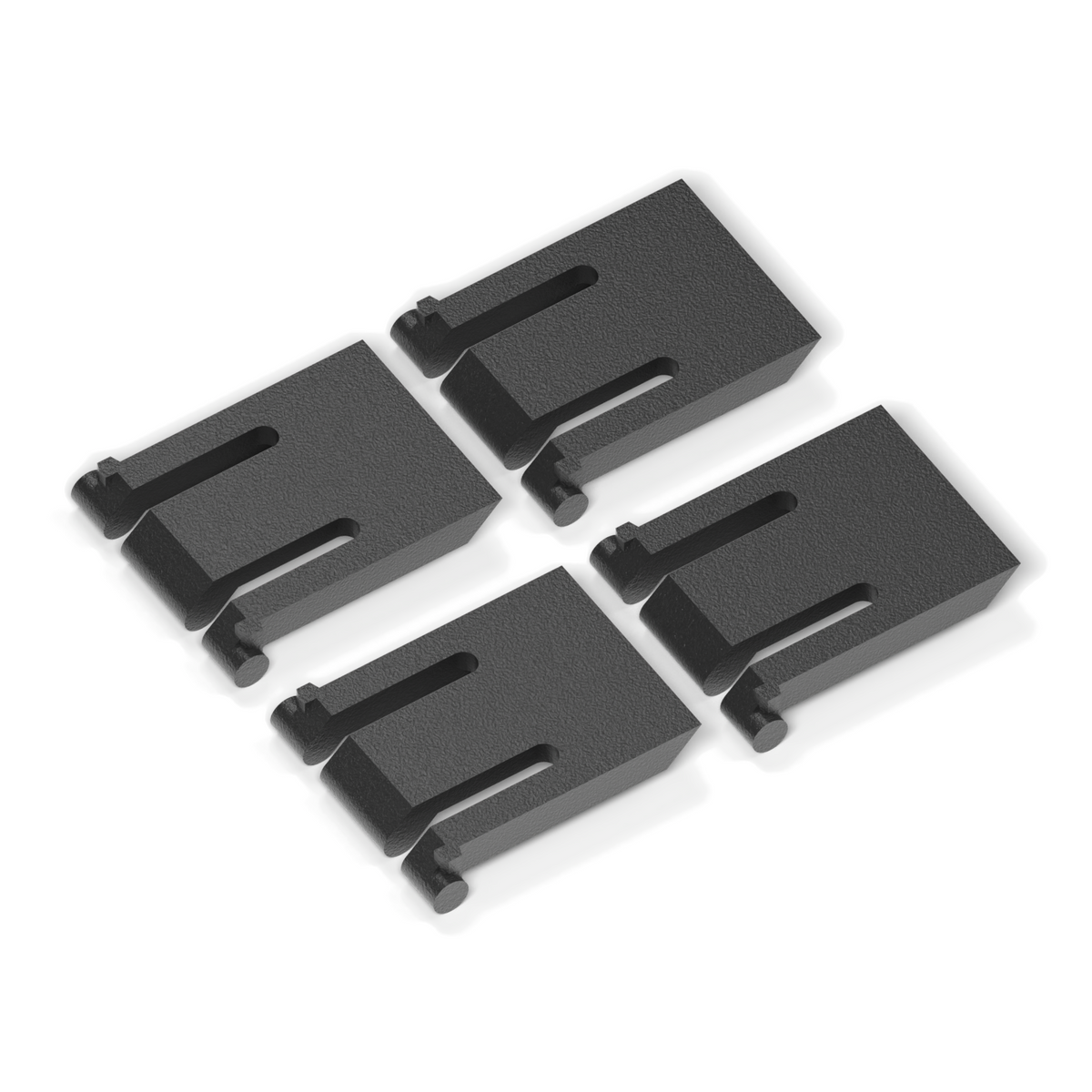 2 Sets Tastaturfüße passend für Fujitsu KB521, Schwarz, 4 Stück – Ansicht 1