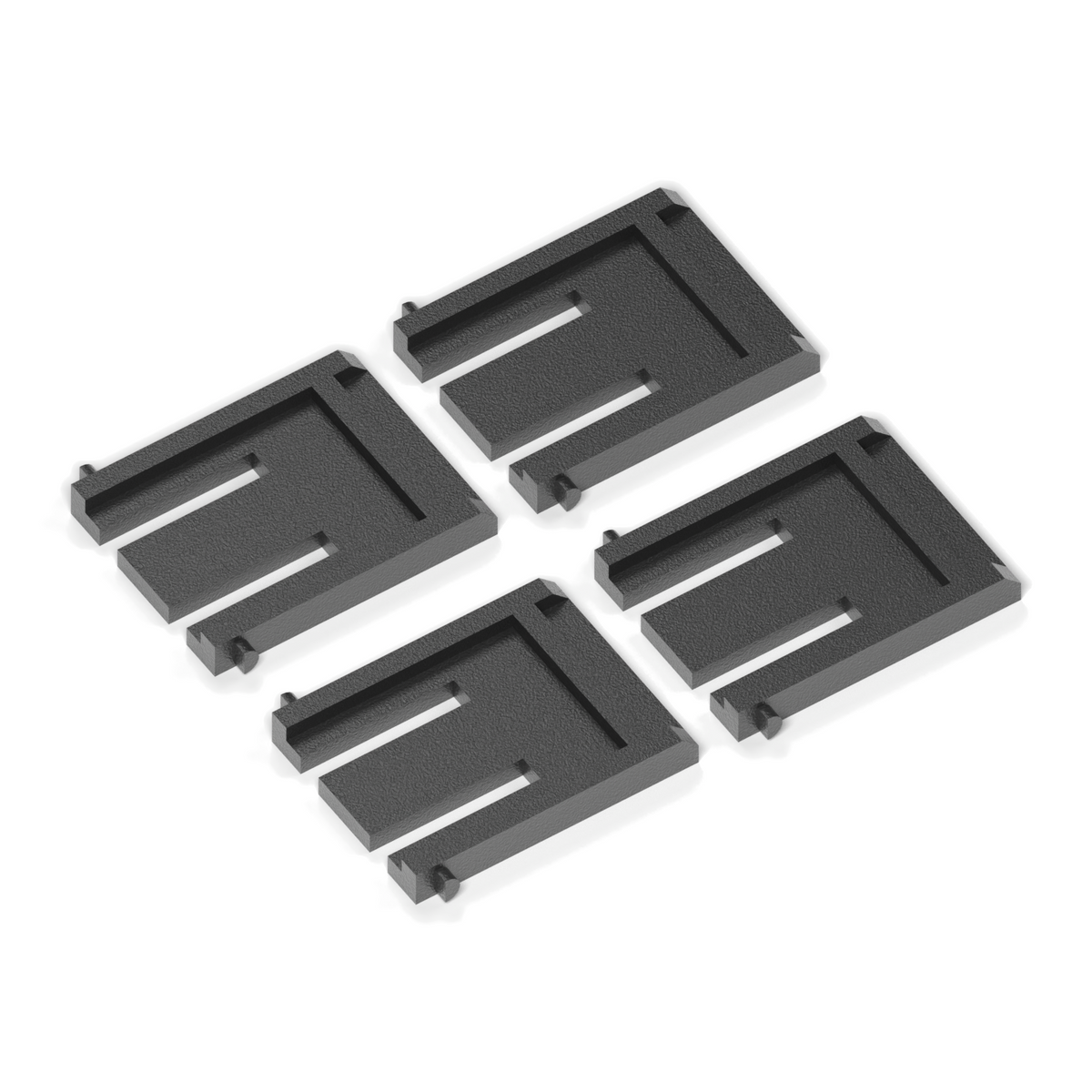 2 Sets Tastaturfüße passend für Logitech K295 MK295, Schwarz, 4 Stück – Ansicht 1