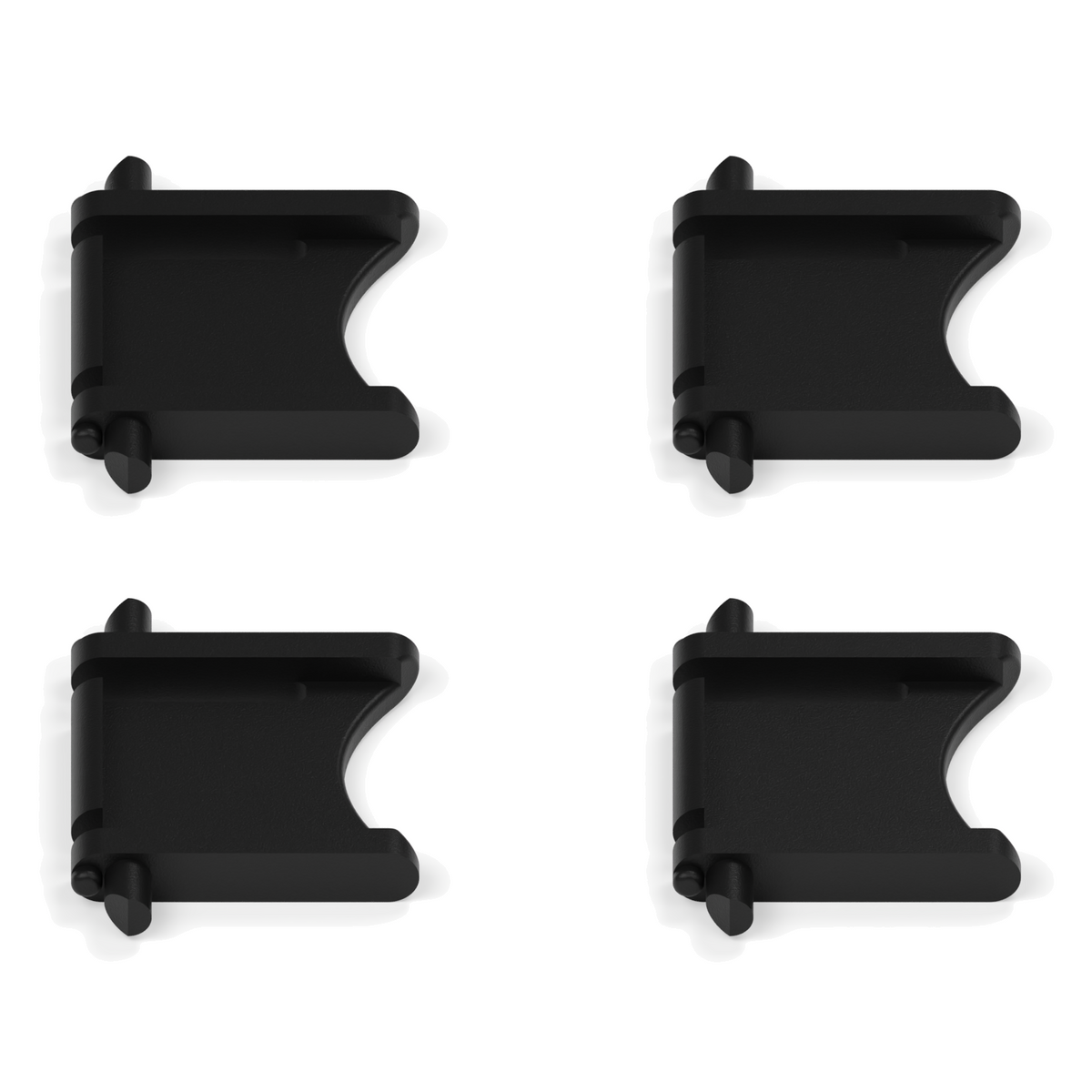 2 Sets Tastaturfüße passend für Sharkoon Skiller Pro, Schwarz, 4 Stück, Ansicht 1