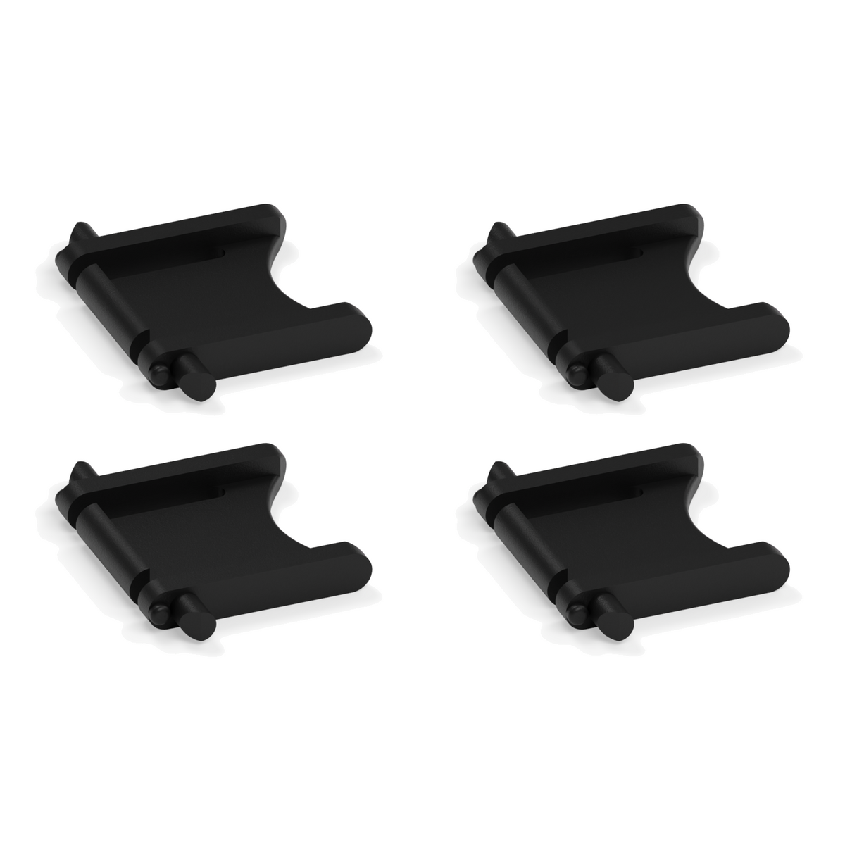 2 Sets Tastaturfüße passend für Sharkoon Skiller Pro, Schwarz, 4 Stück, Ansicht 2
