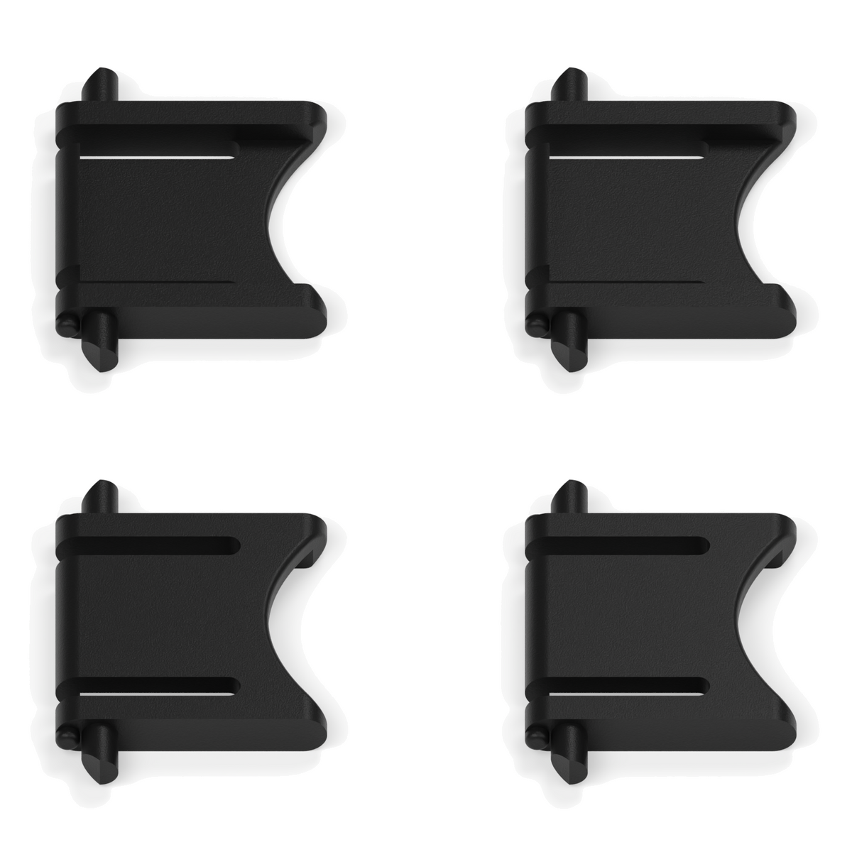 2 Sets Tastaturfüße passend für Sharkoon Skiller Pro, Schwarz, 4 Stück, Oberseite und Unterseite