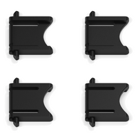 2 Sets Tastaturfüße passend für Sharkoon Skiller Pro, Schwarz, 4 Stück, Oberseite und Unterseite